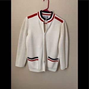 LeRoy Womens Size Small Sweater Cardigan Long Sleeve Zip Up Knitwear.